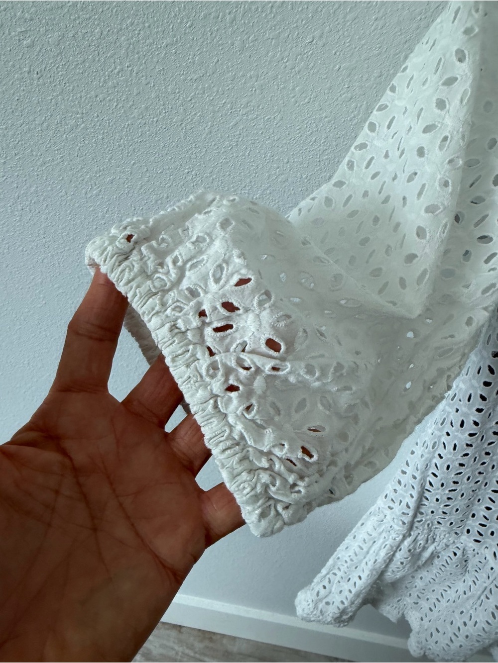 Moda International White Eyelet Mini Dress - Picture 3 of 11
